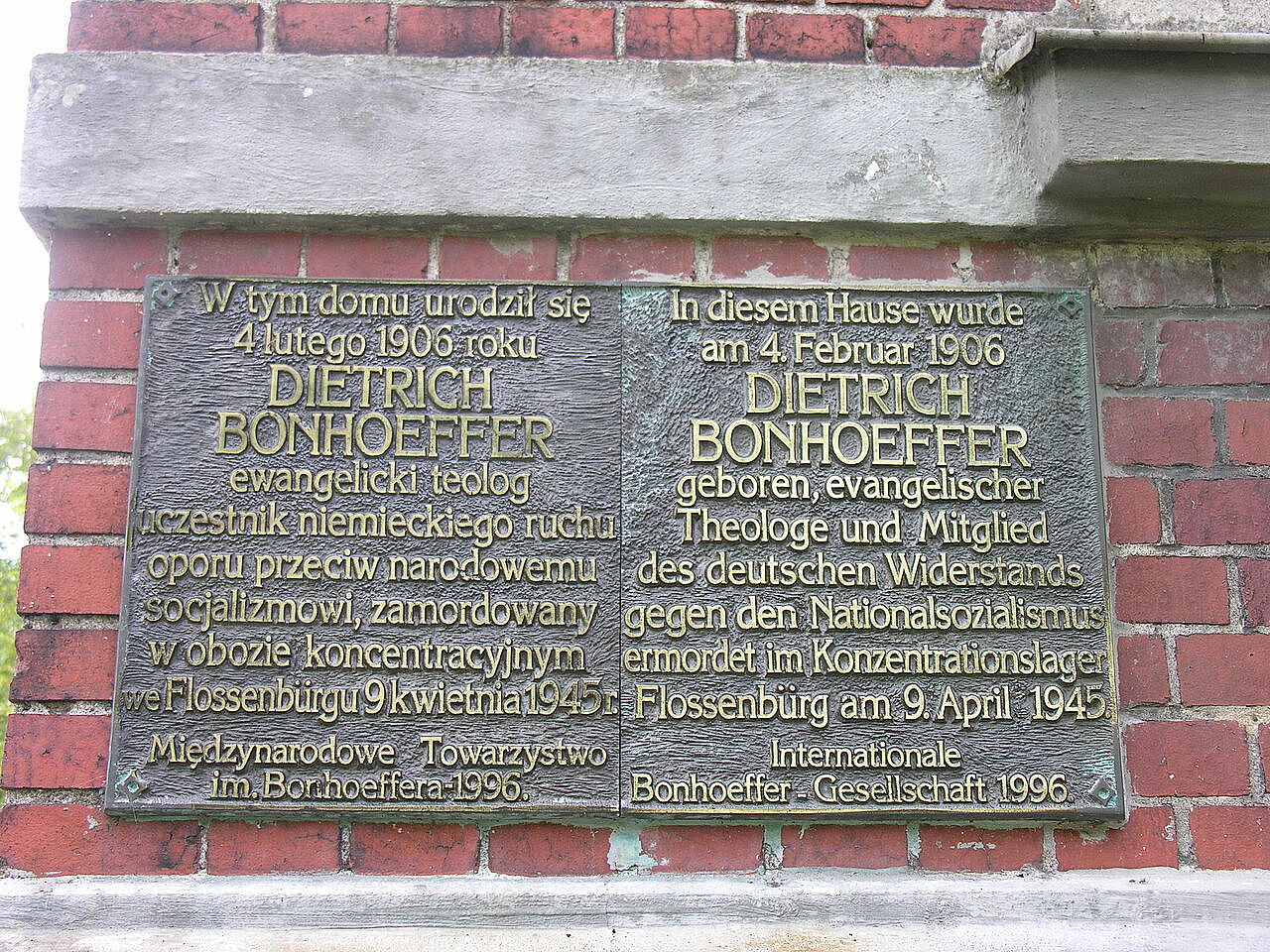 Bild Bonhoeffer Geburtshaus Breslau (Wroclaw)
