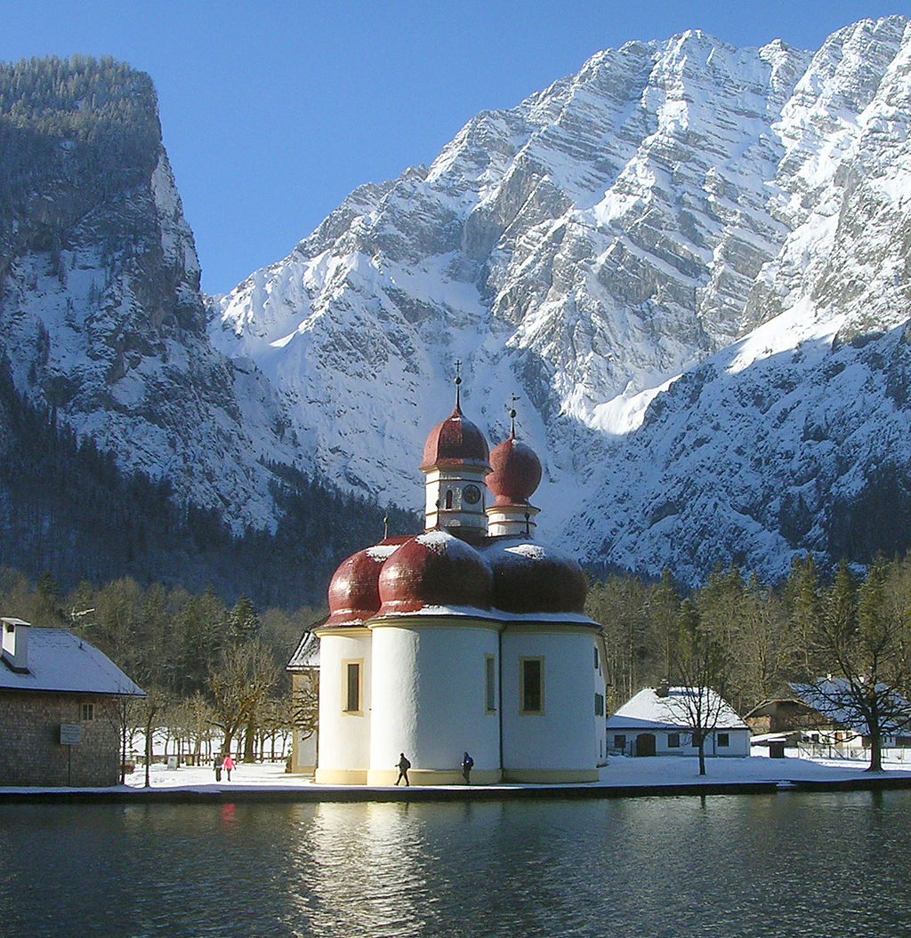 Bild Jagdschloss und die Kirche St. Bartholomä am Königssee