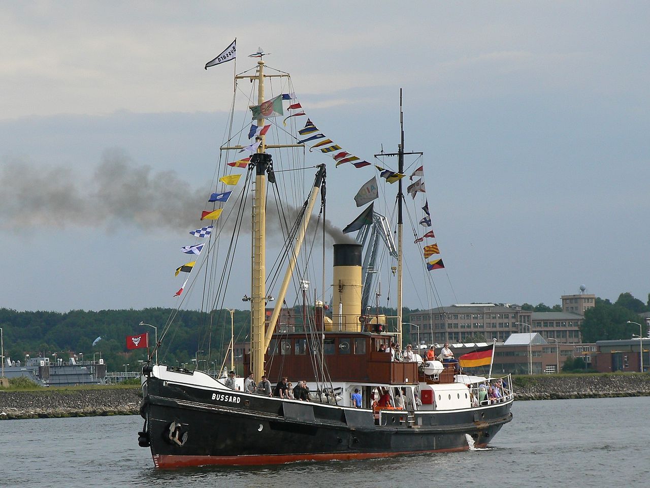 Bild Dampfschiff Bussard Kiel