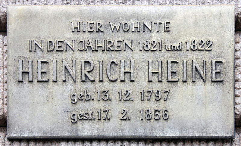 Bild Heinrich Heine Gedenktafel Berlin