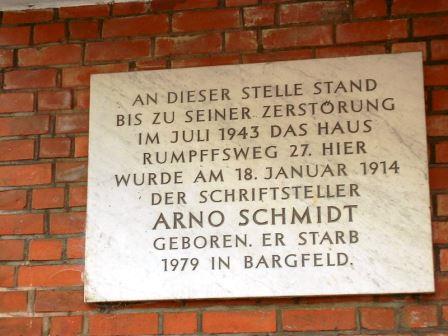 Bild Arno Schmidt Geburtshaus Hamburg