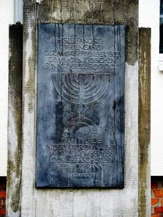 Bild Gedenkstele Synagoge Rostock